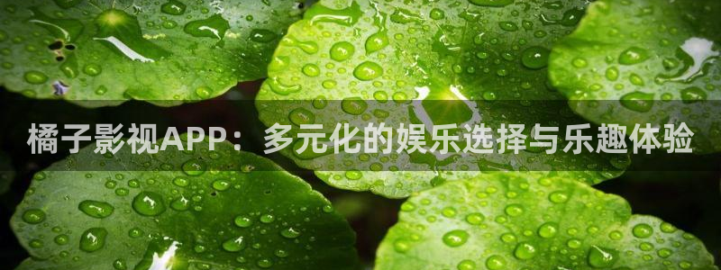 木瓜视频电影：橘子影视APP：多元化的娱乐选择与乐趣体验